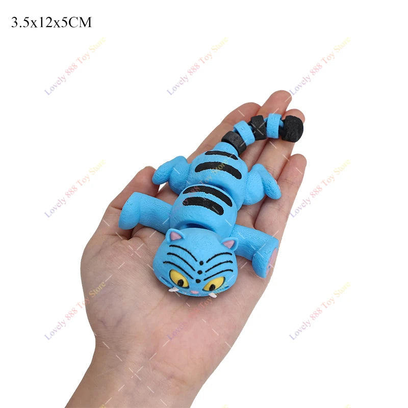 3D Printed Hot Kpop Demon Hunters Band Flexi Derpy Figurine Toys Anime Movie Derpy Tiger Collection Model Ornament for Fans Gift