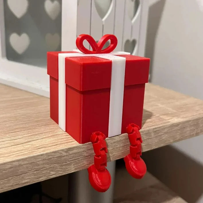 3d Printed Christmas Gift Box Figures Multi-joint Movable Xmas Decoration Navidad Home Accessories Kids Gifts Living Room Decor