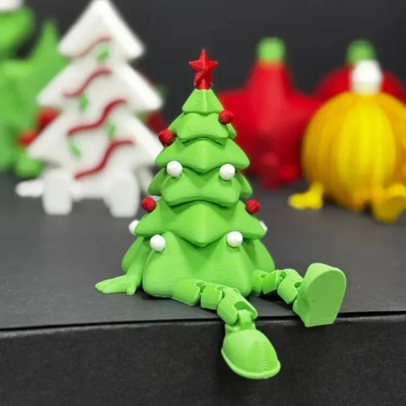 3d Printed Christmas Gift Box Figures Multi-joint Movable Xmas Decoration Navidad Home Accessories Kids Gifts Living Room Decor