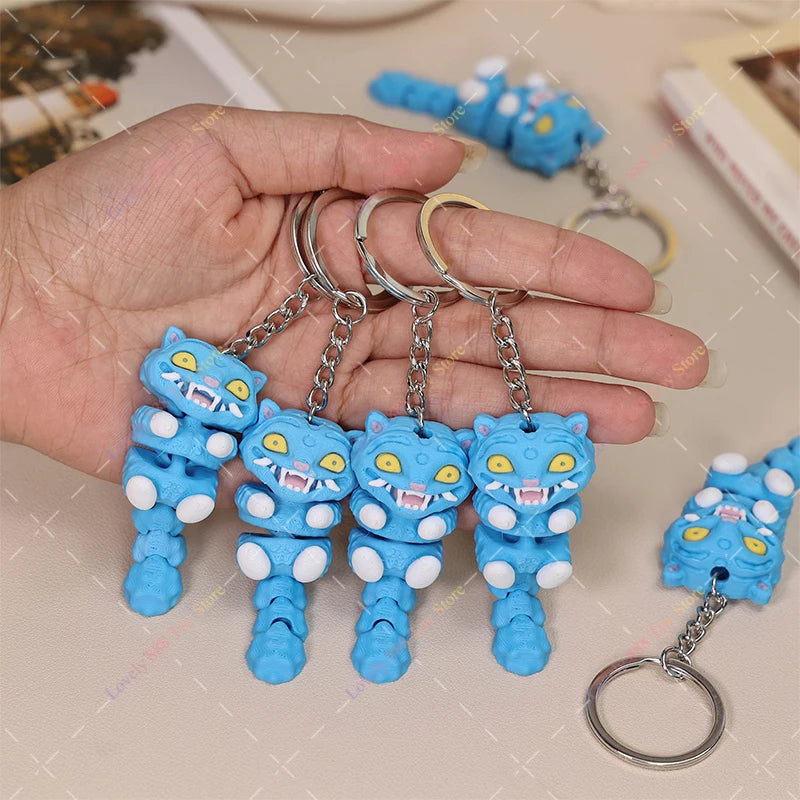 3D Printed Hot Kpop Demon Hunters Band Flexi Derpy Figurine Toys Anime Movie Derpy Tiger Collection Model Ornament for Fans Gift