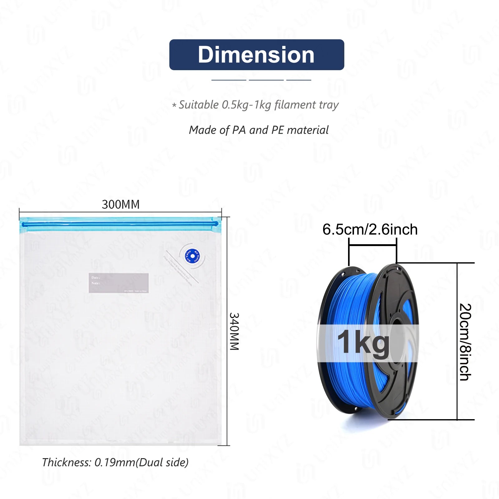 10-30 Bags Filament Storage Vacuum Bag 3D Printer PLA/ABS/TPU Filament Dryer Safekeeping Humidity Resistant For 3D Printer Parts