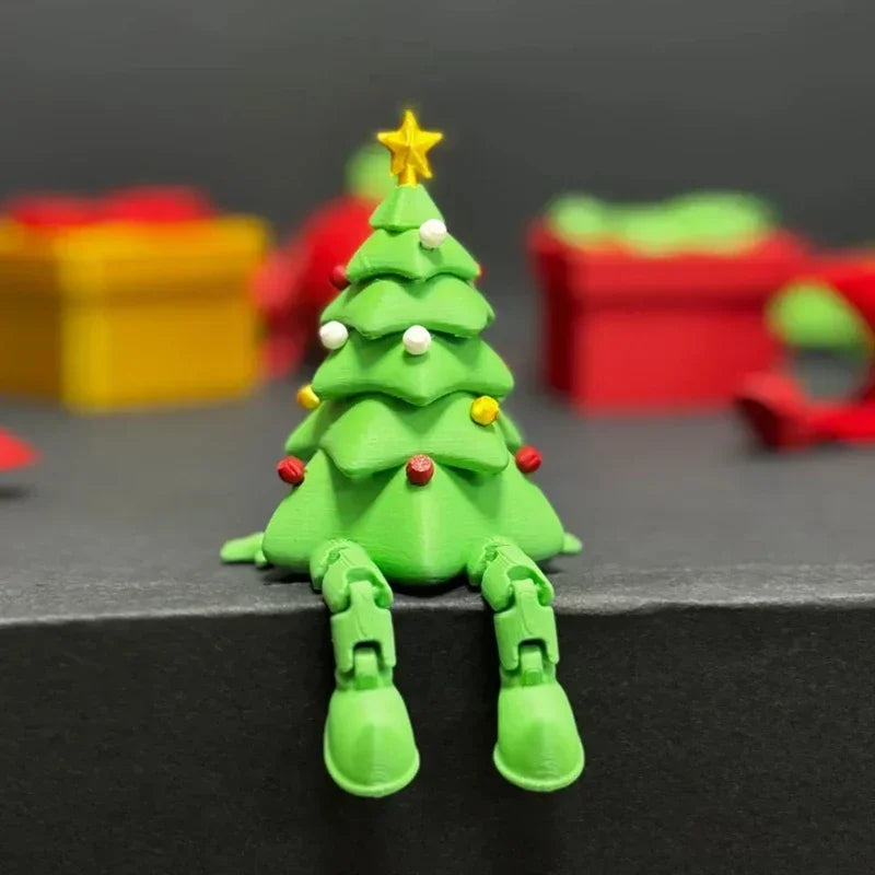 3d Printed Christmas Gift Box Figures Multi-joint Movable Xmas Decoration Navidad Home Accessories Kids Gifts Living Room Decor