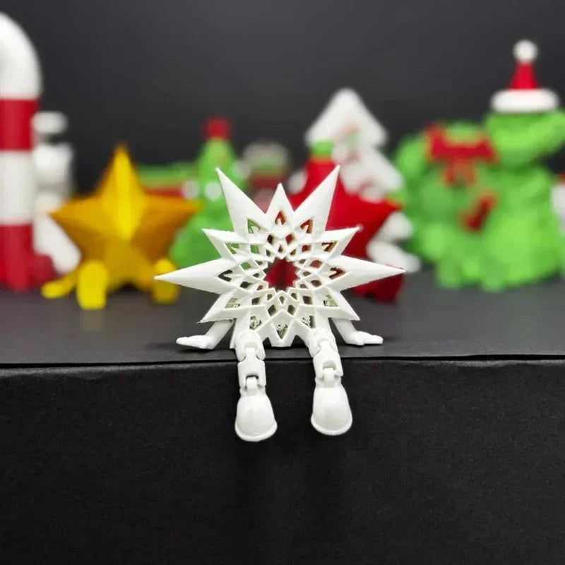 3d Printed Christmas Gift Box Figures Multi-joint Movable Xmas Decoration Navidad Home Accessories Kids Gifts Living Room Decor