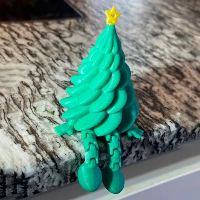 3d Printed Christmas Gift Box Figures Multi-joint Movable Xmas Decoration Navidad Home Accessories Kids Gifts Living Room Decor