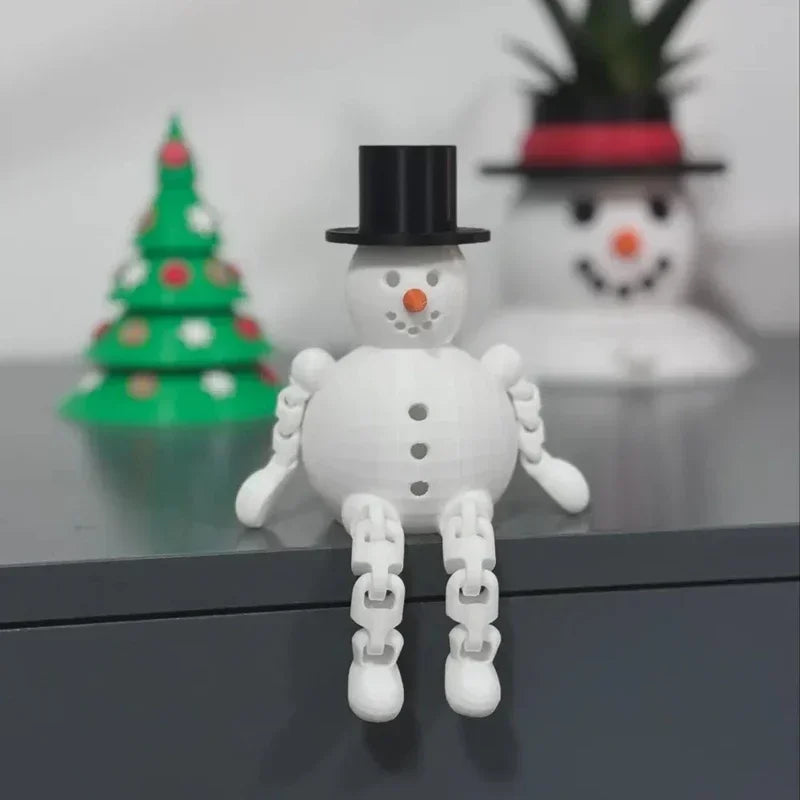 3d Printed Christmas Gift Box Figures Multi-joint Movable Xmas Decoration Navidad Home Accessories Kids Gifts Living Room Decor